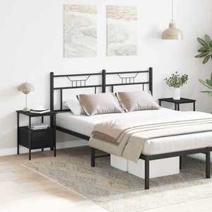 vidaXL Noptieră cu sertar 2 pcs Stejar negru 34 x 36 x 50 cm imagine