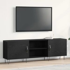 vidaXL Set comodă TV Stejar Negru 150 x 30 x 50 cm Lemn compozit imagine