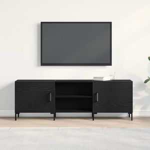 vidaXL Set comodă TV Stejar Negru 150 x 30 x 50 cm Lemn compozit imagine