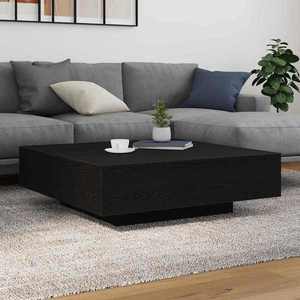 vidaXL Masă de cafea Stejar Negru 100 x 100 x 31 cm Lemn compozit imagine
