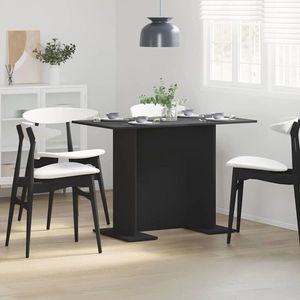 vidaXL Masă de dining Negru 110 x 60 x 75 cm Lemn compozit imagine