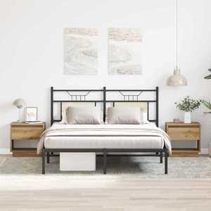 vidaXL Noptieră 2 pcs stejar artizanal 45 x 34 x 44 cm Lemn compozit imagine