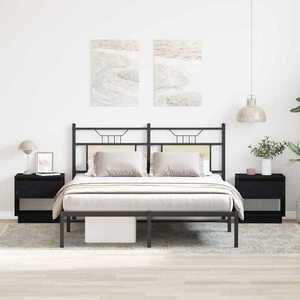 vidaXL Noptieră 2 pcs Stejar negru 45 x 34 x 44 cm Lemn compozit imagine