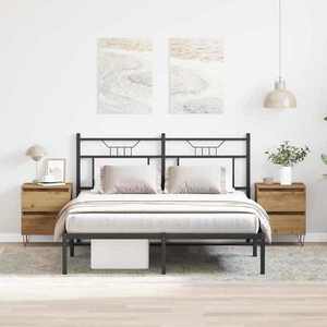 vidaXL Dulap de noapte 2 pcs stejar artizanal 40 x 35 x 50 cm imagine