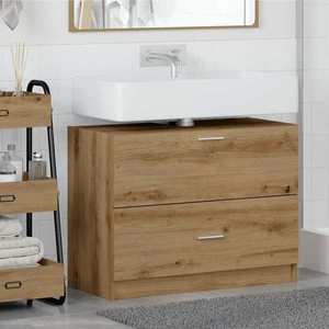 vidaXL Dulap de Baie Stejar Artizanal 78 x 37 x 59 cm Lemn compozit imagine