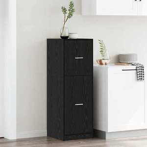 vidaXL Cabinet de Apotecă Stejar negru 40 x 41 x 118 cm Lemn compozit imagine