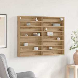 vidaXL Dulap de Expunere cu raft Maro 100 x 8, 5 x 75 cm Lemn compozit imagine