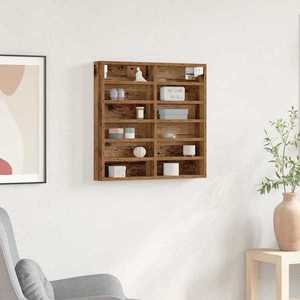 vidaXL Dulap de Expunere cu raft Maro 60 x 8, 5 x 58 cm Lemn compozit imagine