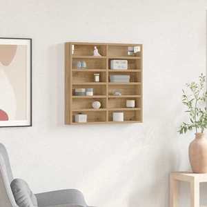 vidaXL Dulap de Expunere cu raft Maro 60 x 8, 5 x 58 cm Lemn compozit imagine