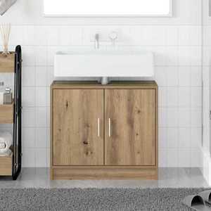 vidaXL Dulap de Baie Stejar Artizanal 63 x 29 x 55 cm Lemn compozit imagine