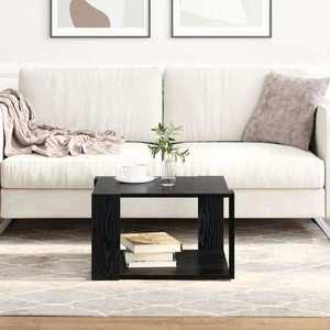 vidaXL Masă de cafea Stejar Negru 51, 5 x 51, 5 x 30 cm Lemn compozit imagine