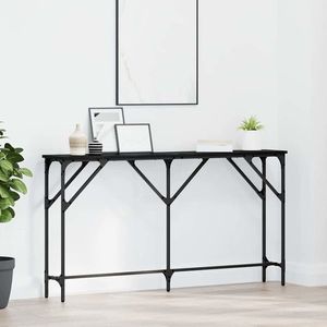 vidaXL Masă de consolă Stejar negru 140 x 23 x 75 cm imagine