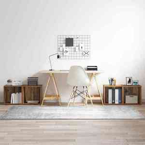 vidaXL Set comodă TV 4 pcs Lemn Vechi 37 x 35 x 37, 5 cm Lemn compozit imagine