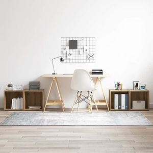 vidaXL Set comodă TV 4 pcs Stejar Artizanal 37 x 35 x 37, 5 cm imagine