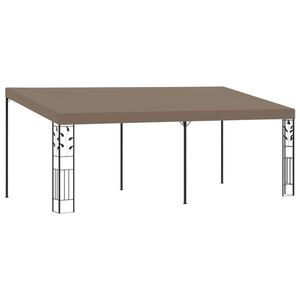 vidaXL Pavilion montat de perete, gri taupe, 6 x 3 x 2, 5 m imagine