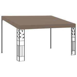 vidaXL Pavilion montat de perete, gri taupe, 4 x 3 x 2, 5 m imagine