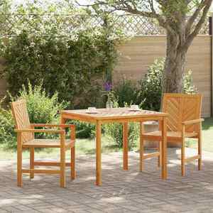 vidaXL Set de masă pentru grădină 3 pcs Maro lemn masiv de acacia imagine