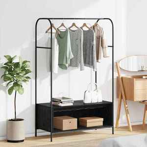 vidaXL Suport pentru Hârtie Negru 100 x 44 x 160 cm Lemn compozit imagine