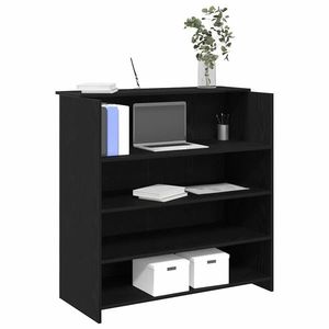 vidaXL Birou de recepție din stejar negru, 100x50x103, 5 cm, lemn stratificat imagine