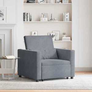 vidaXL Sofa Pat Unilaterala Gri închis 90 x 165 x 87 cm Catifea imagine