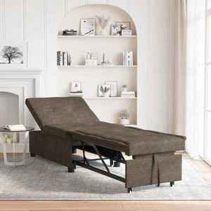 vidaXL Canapea extensibilă Gri închis 67 x 194 x 38 cm imagine