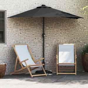 vidaXL Parasol de Grădină Negru 294 x 150 x 223 cm țesătură imagine