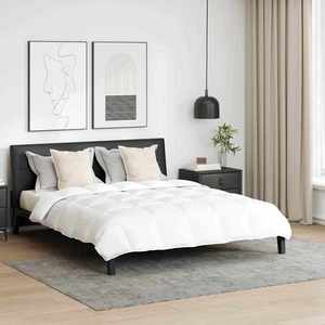 vidaXL Set de Pături cu pernă 3 pcs Alb Pene de rață imagine