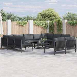 vidaXL Set de canapele pentru grădină Antracit Oțel imagine