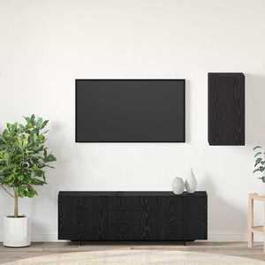 vidaXL Dulap pentru TV pe Perete Stejar Negru 30, 5 x 30 x 60 cm imagine