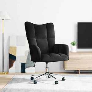 vidaXL Scaun de relaxare, negru, catifea imagine