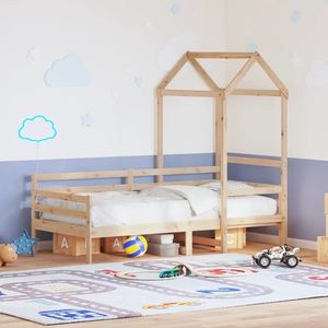 vidaXL Pat de zi cu acoperiș, 90x190 cm, lemn masiv de pin imagine