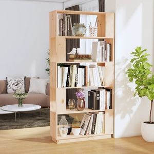 vidaXL Bibliotecă/Separator cameră, 80x25x132 cm lemn masiv pin imagine