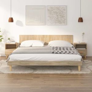 vidaXL Noptiere, 2 buc., stejar sonoma, 40x35x47 cm imagine