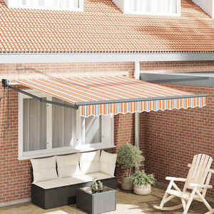 vidaXL Cortina Retractabilă Manual Multicolour 300x250 cm țesătură imagine