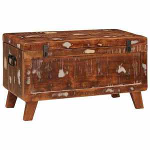 vidaXL Cutie de depozitare 70 x 35 x 40 cm Lemn masiv reciclat imagine