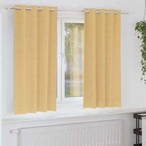 vidaXL Perdele Opaque cu Inel 2 pcs Bej 175 x 140 cm Poliester imagine