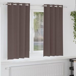 vidaXL Perdele Opaque cu Inel 2 pcs Maro închis 175 x 140 cm Poliester imagine
