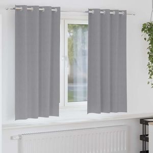 vidaXL Perdele Opaque cu Inel 2 pcs Gri deschis 175 x 140 cm Poliester imagine