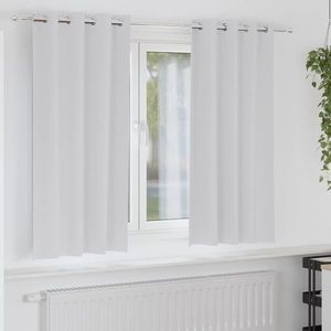 vidaXL Perdele Opaque cu Inel 2 pcs Gri Deschis 175 x 140 cm Poliester imagine