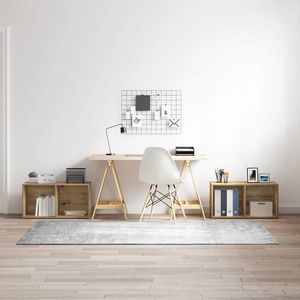 vidaXL Set comodă TV 2 pcs Stejar Artizanal 72 x 35 x 36, 5 cm imagine