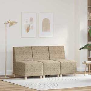 vidaXL Unitate Sofa Modulară Fără Brațe 3 pcs Gri deschis imagine