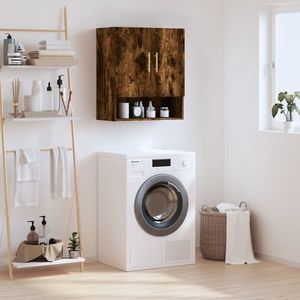 vidaXL Dulap de perete, stejar fumuriu, 60x31x70 cm, lemn compozit imagine