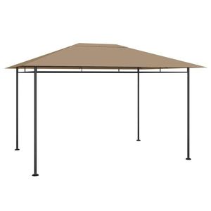 vidaXL Pavilion, gri taupe, 384x281x270 cm, 180 g/m² imagine