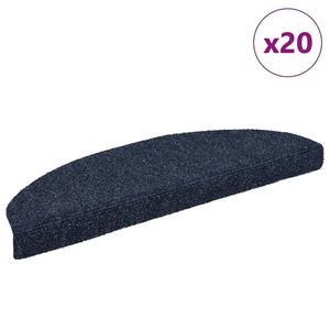vidaXL Covorașe autoadezive pentru scări, 20 buc., 65x21x4 cm, albastru, semirotunde, mari imagine