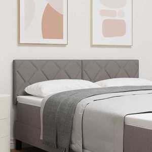vidaXL Tăblie din Țesătură cu headboard Gri taupe 144 cm țesătură imagine