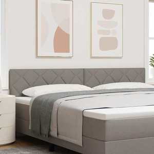 vidaXL Tăblie din Țesătură cu headboard Gri taupe 200 cm țesătură imagine