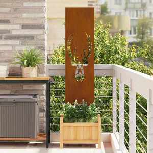 vidaXL Ecran de intimitate pentru grădină Ruginit 32 x 140 cm imagine