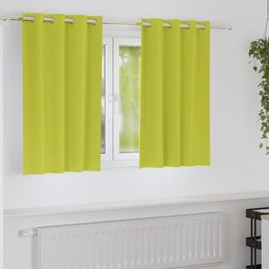 vidaXL Perdele Opaque cu Inel 2 pcs Verde 140 x 140 cm Poliester imagine