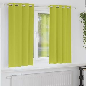 vidaXL Perdele Opaque cu Inel 2 pcs Verde 175 x 140 cm Poliester imagine