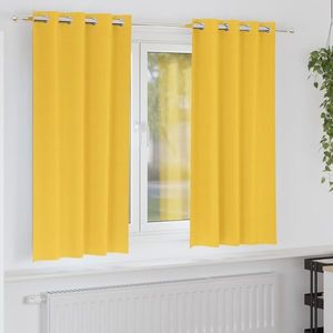 vidaXL Perdele Opaque cu Inel 2 pcs Galben muștar 175 x 140 cm imagine
